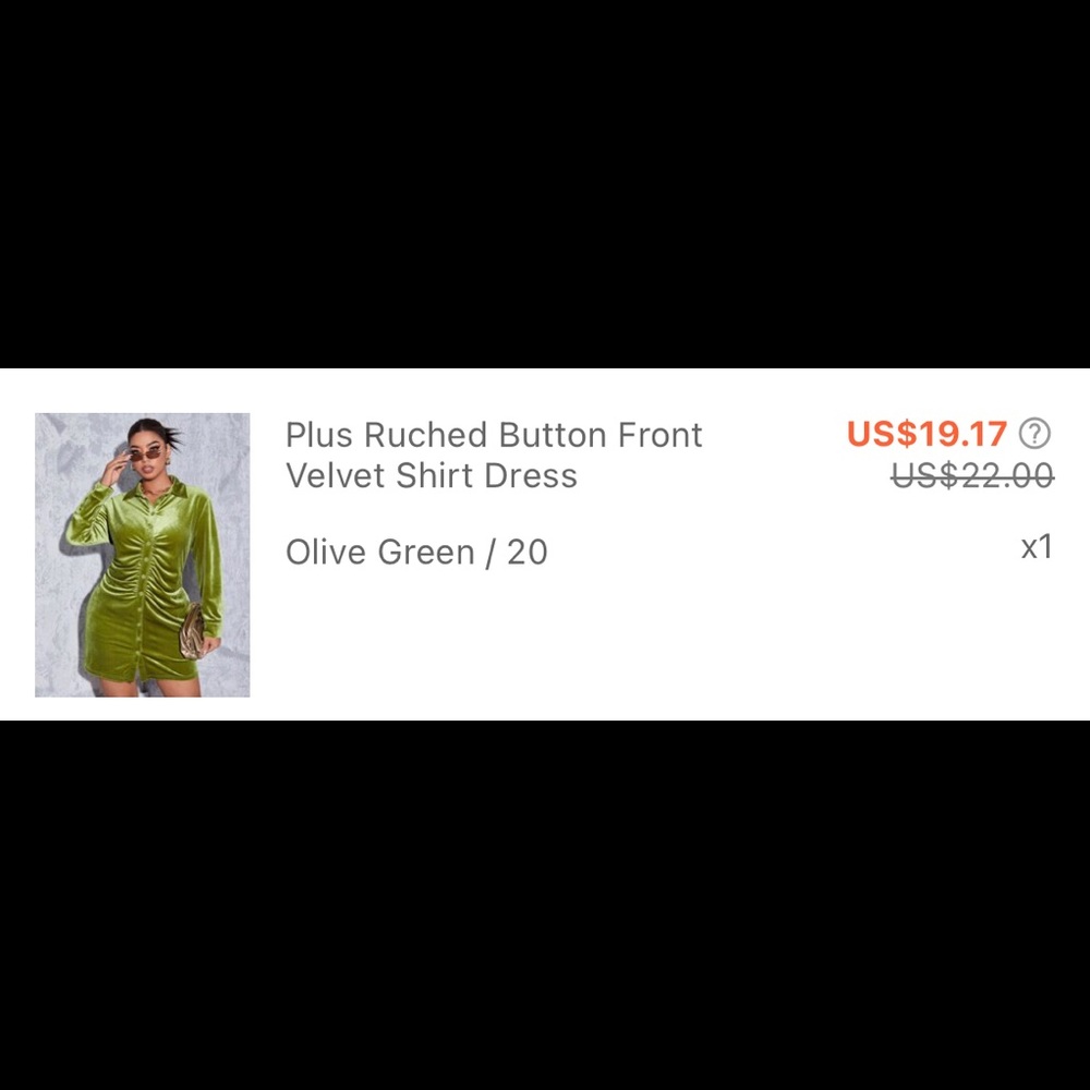 Plus Size Green Button Dress